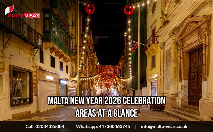 Malta New Year 2026 Celebration Areas at a Glance